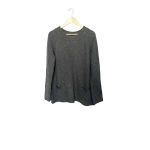 Gap Body Gray Knit Alpaca Blend Oversized Pullover Sweater Medium‎